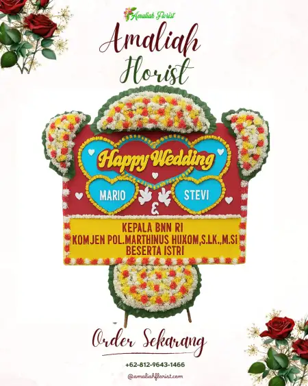 Papan Bunga Pernikahan Gondel